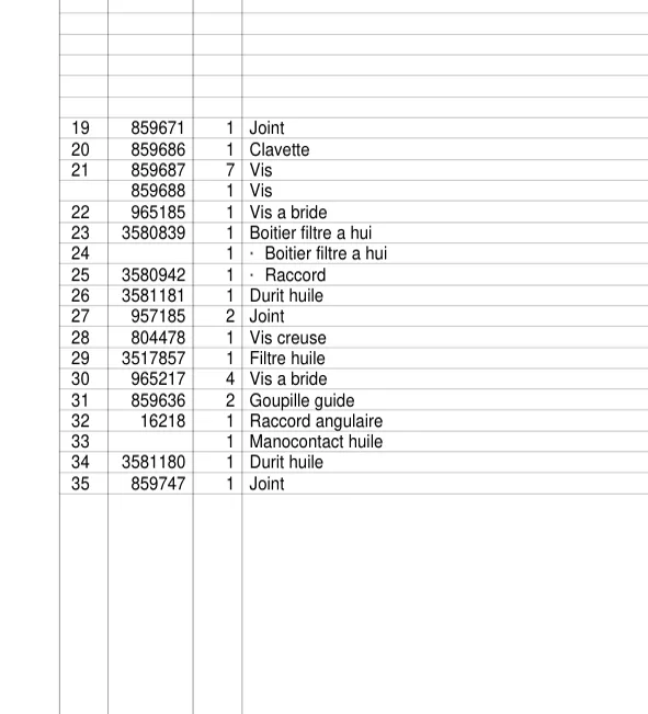 3517857 — Filtre huile exploded diagram