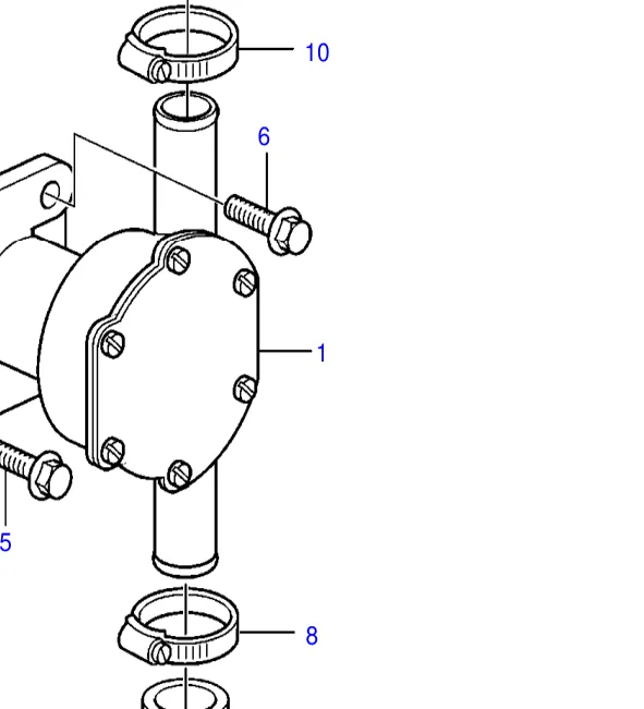 3593654 — Sea water pump Bulletin 43-19A exploded diagram