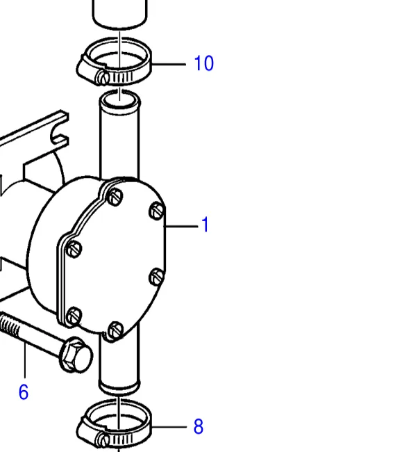 3593655 — Sea water pump Bulletin 43-19A exploded diagram