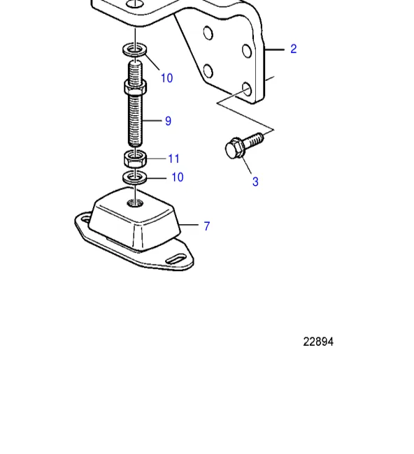 861460 — Rubber cushion exploded diagram