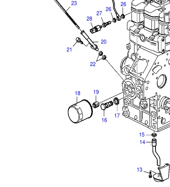 861473 — Oil filter exploded diagram