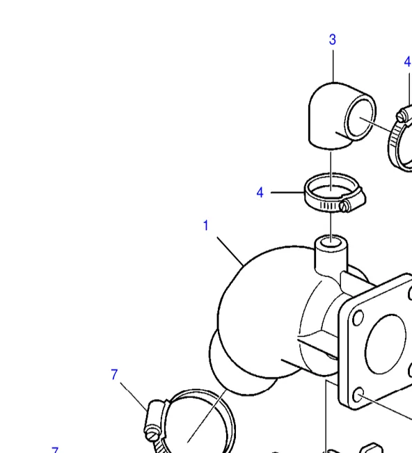 861906 — Exhaust riser exploded diagram