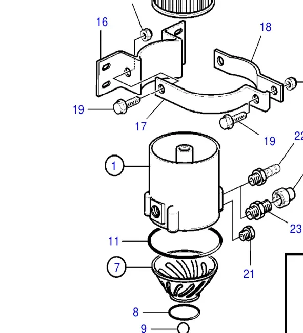 877762 — Fuel strainer exploded diagram