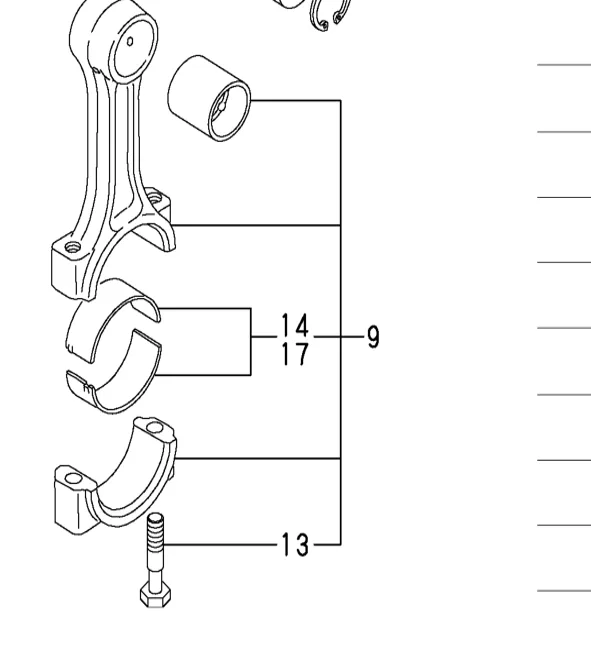 129150-23600 — BEARING, CRANK PIN exploded diagram