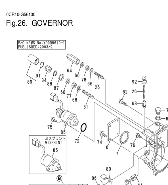 26756-060002 — NUT, LOCK M6 exploded diagram